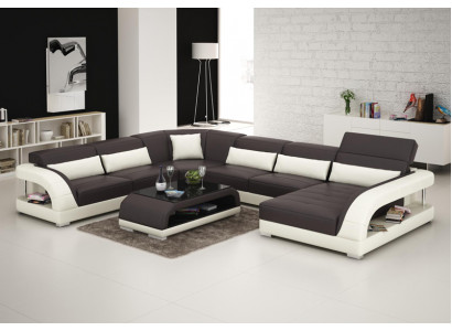 Leren bank Bank Woonlandschap Hoekbank Hoekstel Design Modern Bankstel