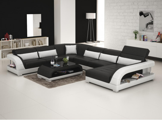 Leren bank Bank Woonlandschap Hoekbank Hoekstel Design Modern Bankstel