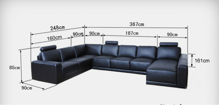 Leren bank Bank Woonlandschap Hoekbank Hoekmeubel Design Modern A1121