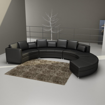 Ledersofa Bank Woonlandschap Hoekbank Hoekstel Design Modern Bankstel A1102