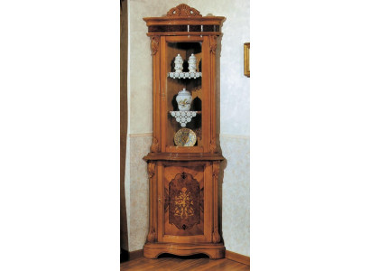 Vitrine glazen kast massief hout vitrine woonkamer dressoir Italiaanse meubels