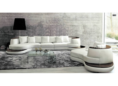 Designersofa Hoekbank Woonlandschap Ronde bank Leren bank Bank U-vormig Koninklijk
