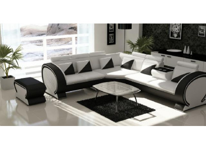 Ontwerper hoekbank + USB bank stoffering set loungesofa's bankstellen woonlandschap