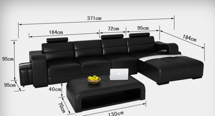 Leren bank Bank woonlandschap Hoekbank Hoekbank Design Moderne Bank F3008C