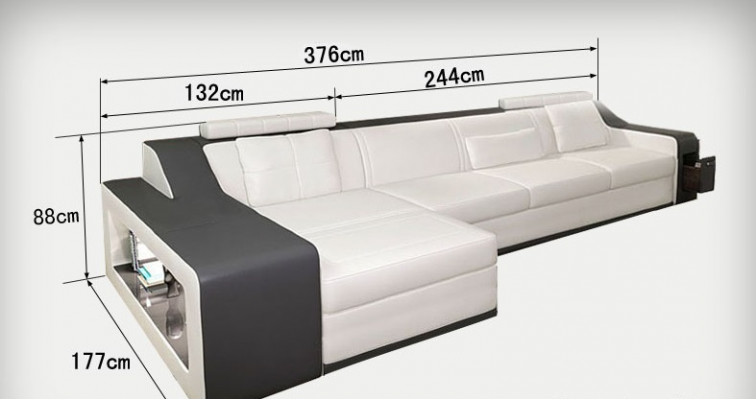 Lederen bank bank woonlandschap hoekbank hoekzitgroep design modern bankstel B2017B