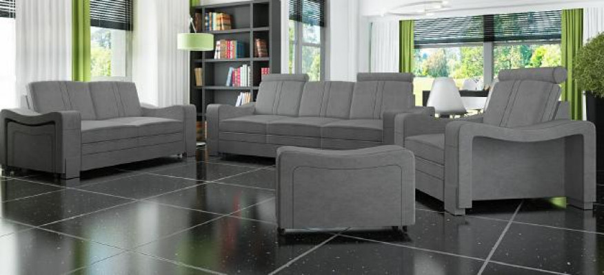 Garnituur stoffen bank 3+2+1 bankstel maatwerk bekleding sofa USB textiel