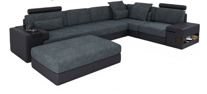 L-vormig zitmeubilair zitkussens NIEUW houten hoekbank gestoffeerde meubelen woonlandschap