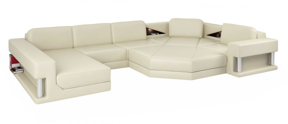 Hoekbank U-vorm Bank Woonlandschap Bank Moderne Ontwerp Bank Stof Leer
