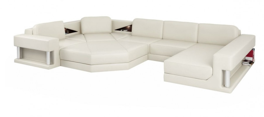 Hoekbank U-vorm Bank Woonlandschap Bank Moderne Ontwerp Bank Stof Leer
