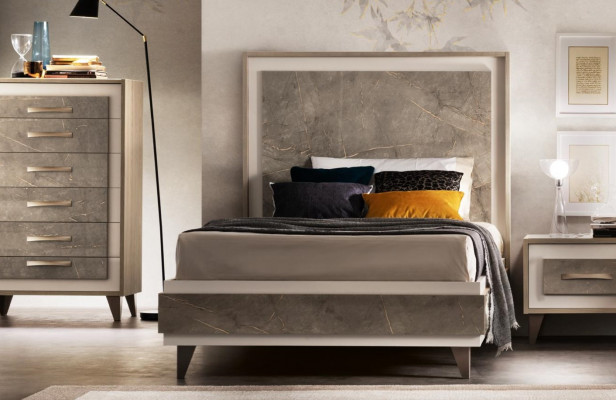 Bedden Bed Bed Gestoffeerd Hout Ontwerper Hotel Ontwerp arredoclassic 120 cm