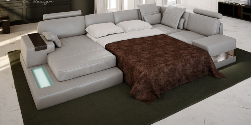 Slaapbank Bank Ontwerp Bekleding Textiel Hoek Woonlandschap Hoekbank Stof U-vorm
