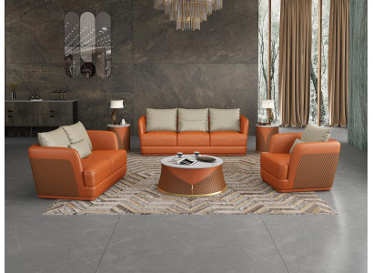 Italiaanse design woonkamer meubels leren bank bankstel bank bankstel set