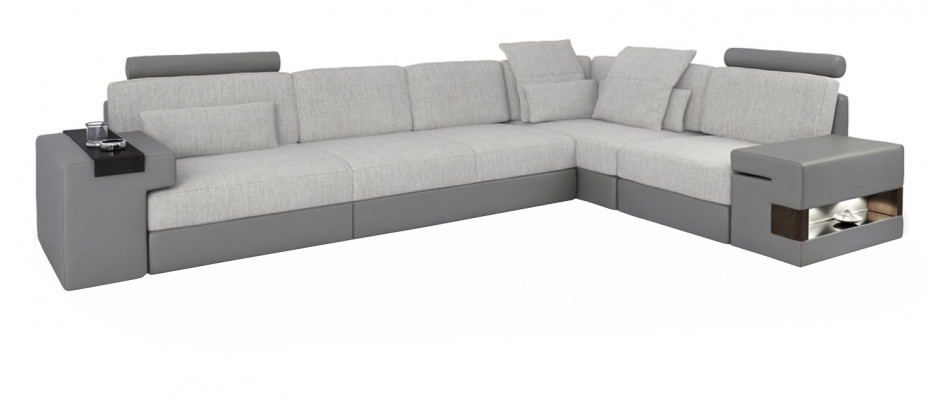 Ontwerper hoekbank woonkamer Luxe L-vormige bankstellen nieuwe stoffen bankstellen