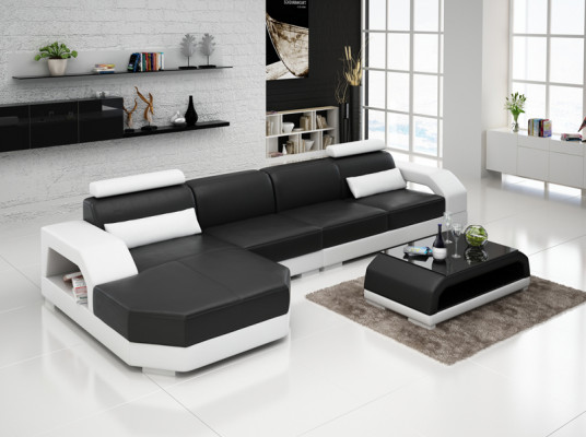 Leren bank Bank Woonlandschap Hoekbank Hoekbank Ontwerp Modern Bankstel G8001C