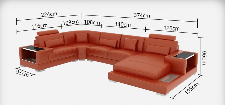 Hoekbank Ontwerp Hoekbank Hoekbank Bank Bank Woonlandschap Bekleding Tafel USB