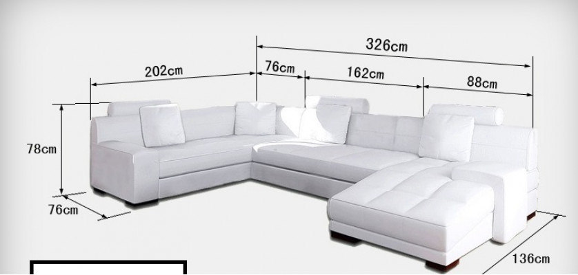 Leren bankstel met USB woonlandschap hoekbank hoekstel modern designbank A1111