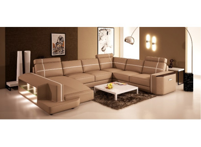 Je vindt onze U-vormige leren bank Modern in een exquise designerstijl