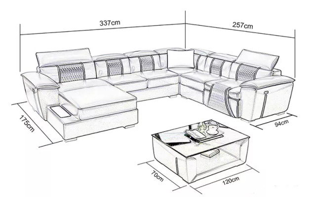 Ontwerpbank hoekbank hoekbank bank banken banken tafel 2-delige woonwijk