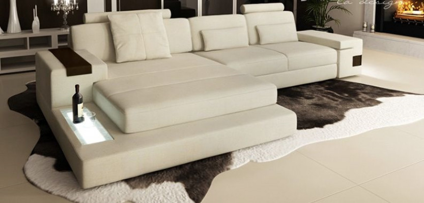 Ontwerp bank bekleding stof leer hoek stof hoekbank L-vorm bank bank