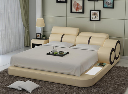 Waterbed Hotel Tweepersoonsbedden Compleet leren bed Bed met USB