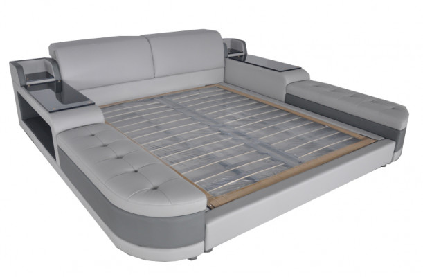 Ontwerp het luxe bed + USB-bekleding Hotel Moderne Bedden Leer 140/160/180/200.