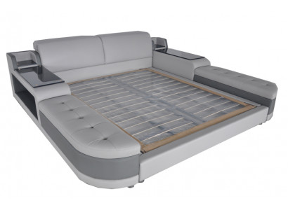 Ontwerp het luxe bed + USB-bekleding Hotel Moderne Bedden Leer 140/160/180/200.