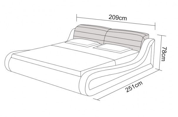 Waterbed Hotel Dubbel bed Bedden + USB Compleet Leren Bed Waterboxspring