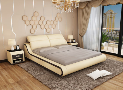 Waterbed hotel tweepersoonsbedden met USB compleet lederen bed gestoffeerd waterbed