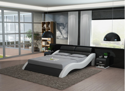 Waterbed Hotel tweepersoonsbedden met USB Compleet lederen waterbedbekleding