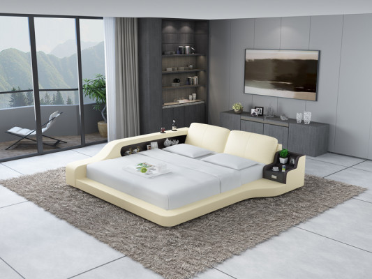 Waterbed Hotel Dubbel Bed Bedden Compleet Lederen Bed Gestoffeerd Bed Water LB8841