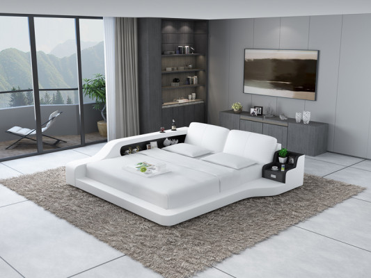 Waterbed Hotel Dubbel Bed Bedden Compleet Lederen Bed Gestoffeerd Bed Water LB8841