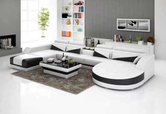 Eckbank Sofa Kussen Hoekgroep Woonlandschap Leren bank Banken Banken 2dlg.
