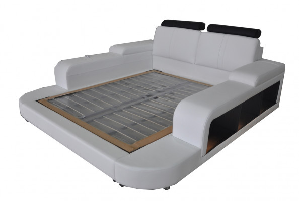 Luxe lederen designbedden modern tweepersoonsbed 140/160/180/200 bed.
