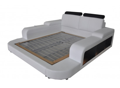 Luxe lederen designbedden modern tweepersoonsbed 140/160/180/200 bed.