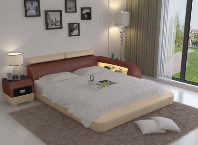 Waterbed Hotel Dubbel Bed Bedden Compleet Lederen Bed Gestoffeerd Bed Water LB8801