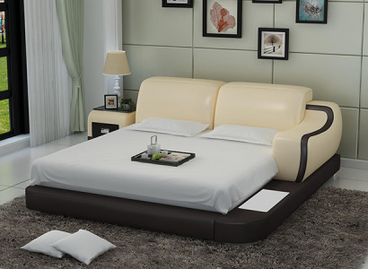 Waterbed Hotel dubbel bed compleet leren bed gestoffeerd bed water LB8803