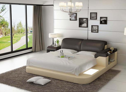 Waterbed Hotel Dubbel Bed Bedden Compleet Leerbed Gestoffeerd Bed Water LB8807