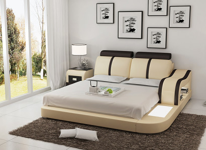 Waterbed Hotel Tweepersoonsbed Complete leren bed Boxspring Water LB8811