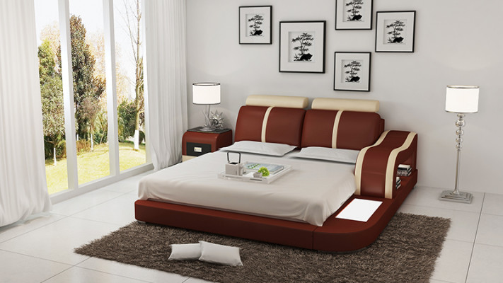 Waterbed Hotel Tweepersoonsbed Complete leren bed Boxspring Water LB8811