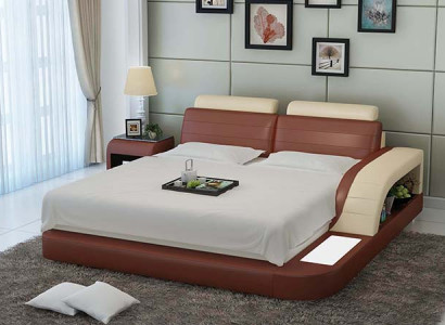 Waterbed Hotel dubbel bed bedden Complete leren bed gestoffeerd bed water LB8814
