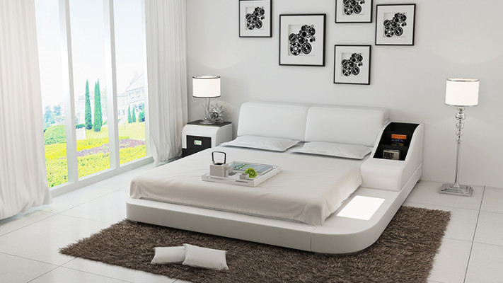 Waterbed Hotel Dubbel Bed Bedden Compleet Lederen Bed Gestoffeerd Bed Water LB8815