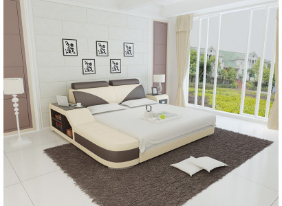 Wasserbett Hotel Dubbel Bed Bedden Compleet Lederen Bed Gestoffeerd Water LB8817