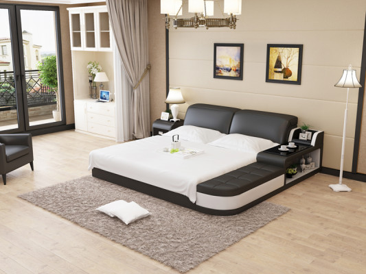 Waterbed Hotel Dubbel Bed Bedden Compleet Lederen Bed Gestoffeerd Bed Water LB8820