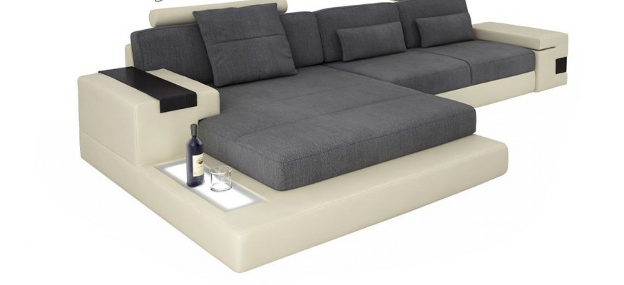 Luxe bank hoek bank meubels woonkamer L-vorm modern design textiel stof