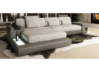 Ontwerp Bank Bank Hoekbank Woonkamer L-vorm Modern Elegant Textiel Stof
