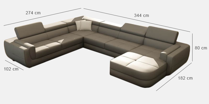 Ontwerper Leren Bekleding Hoekbank Leren Bank Bekleding Hoek Landschapskamer A1186