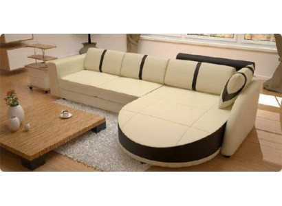 LEDEREN BANKSTEL MET USB HOEKBANK MET SLAAPFUNCTIE DESIGNBANK SLAAPBANK NIEUW MINI-KLEUR