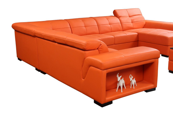 XXL Set Designer woonlandschap hoekbank bank bank U-vorm tafel leer nieuw XXL Set Designer woonlandschap hoekbank bank U-vorm tafel leer nieuw