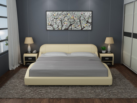 Waterbed Hotel Tweepersoonsbed Bedden Compleet Leren Bed Gestoffeerd Water LB8822