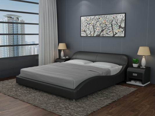 Waterbed Hotel Tweepersoonsbed Bedden Compleet Leren Bed Gestoffeerd Water LB8822